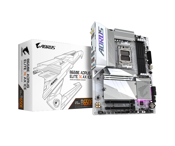 לוח אם Gigabyte B650E A ELITE X AX ICE ATX AM5 DDR5 WIFI BT White
